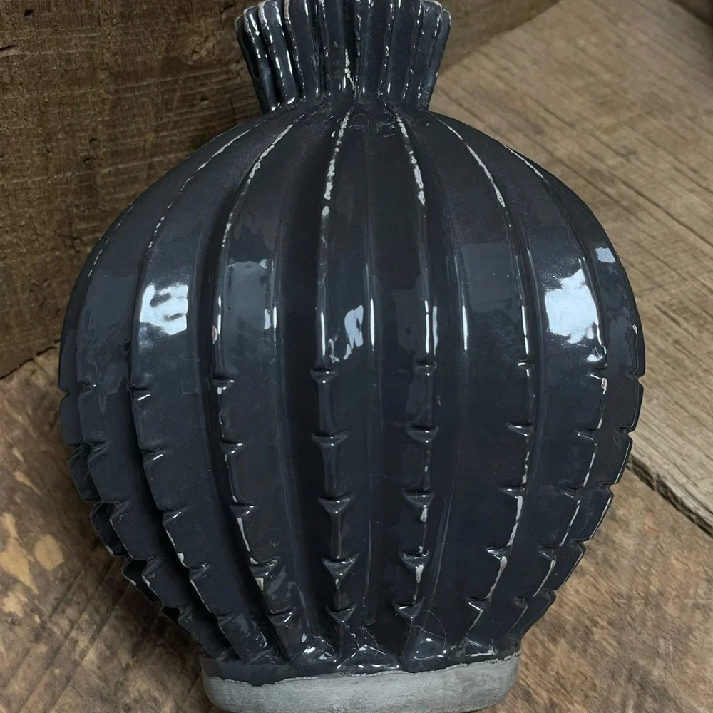 West Elm Bud Vase Wabi Sabi Style. Cactus Shape